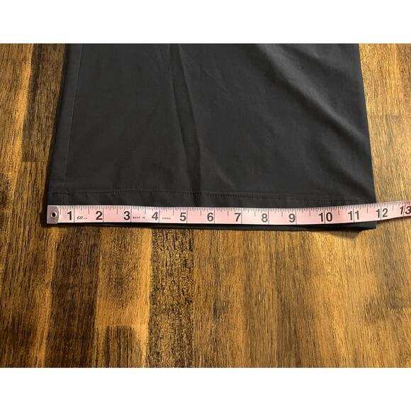 Alo Yoga High Waist Pursuit Trouser Women’s Large Wide Leg Pleated Black Pants - Picture 14 of 16